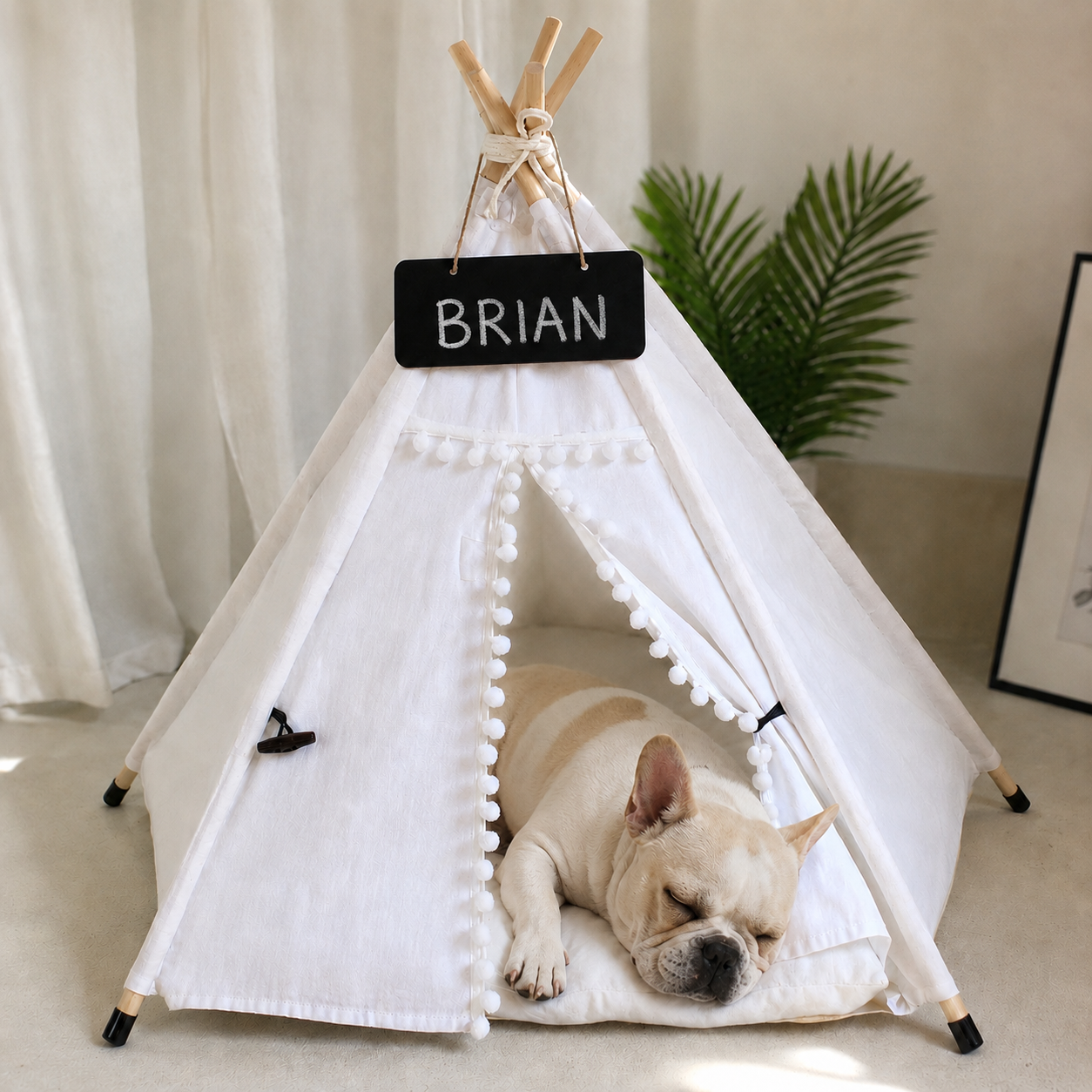 Five‑Star Dog Tent in White | Pillow Paws