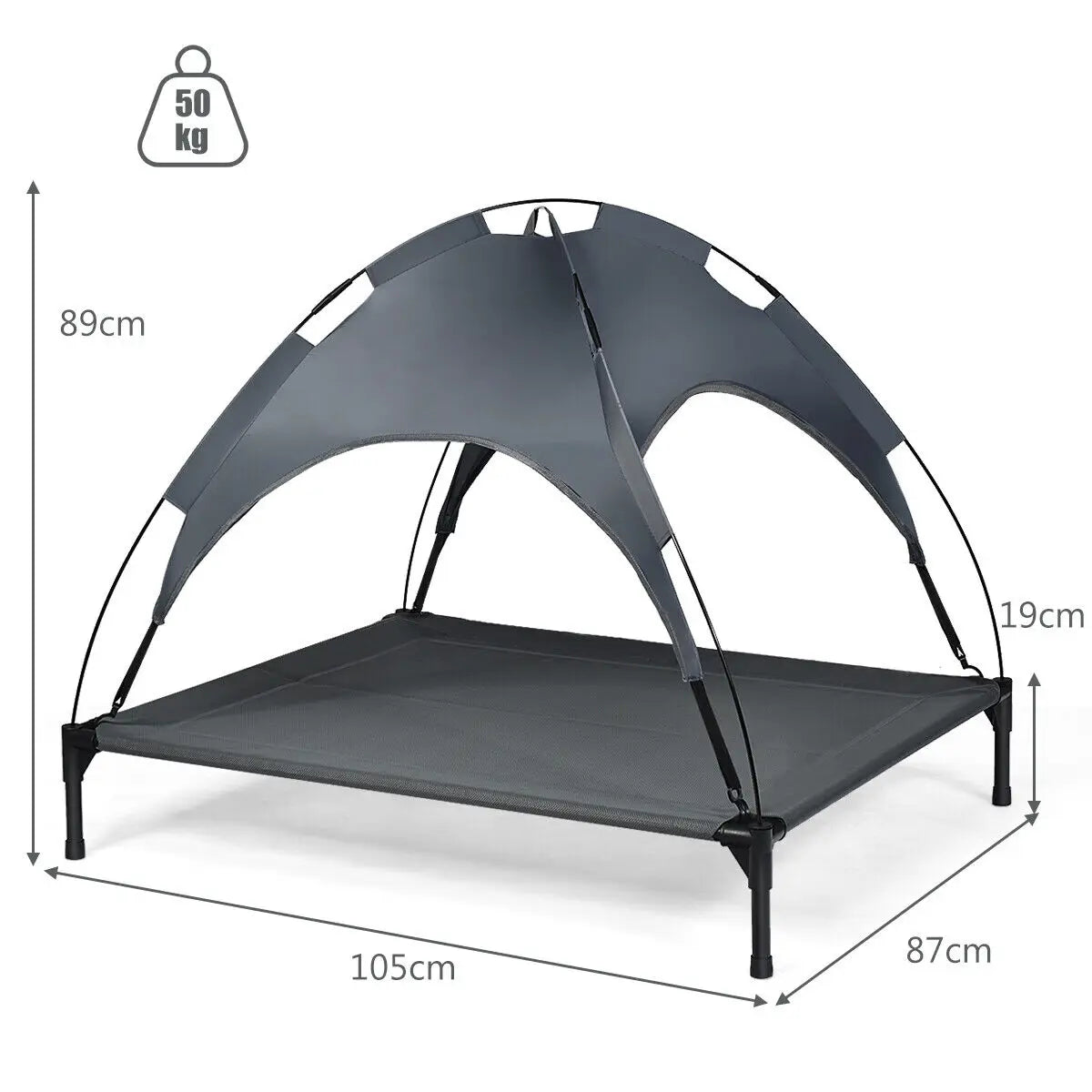 Outdoor Elevated UV Protection Dog Bed