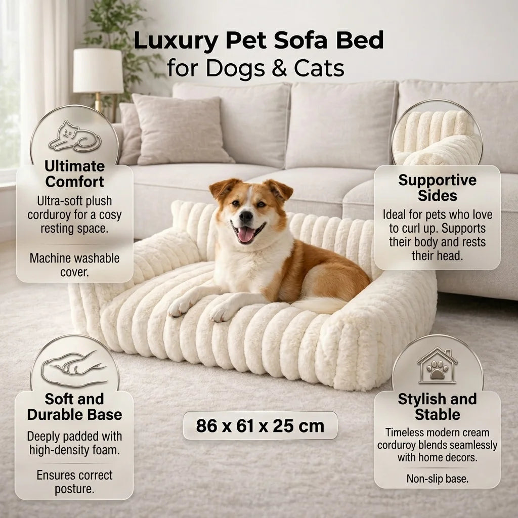 Luxury Calming Dog Sofa Bed